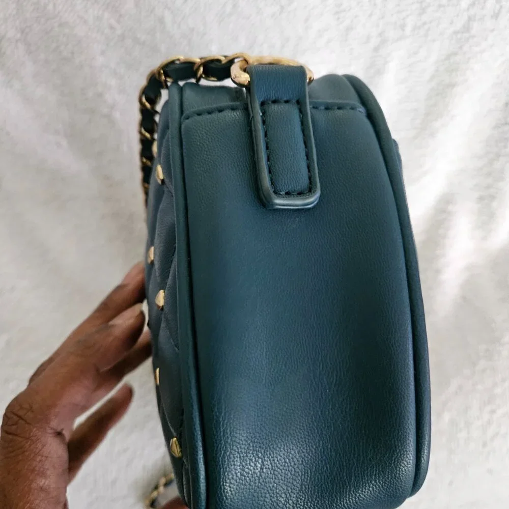 Badgley Mischka Quilted Studded Crossbody Camera Bag - Picture 5 of 10